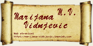 Marijana Vidnjević vizit kartica